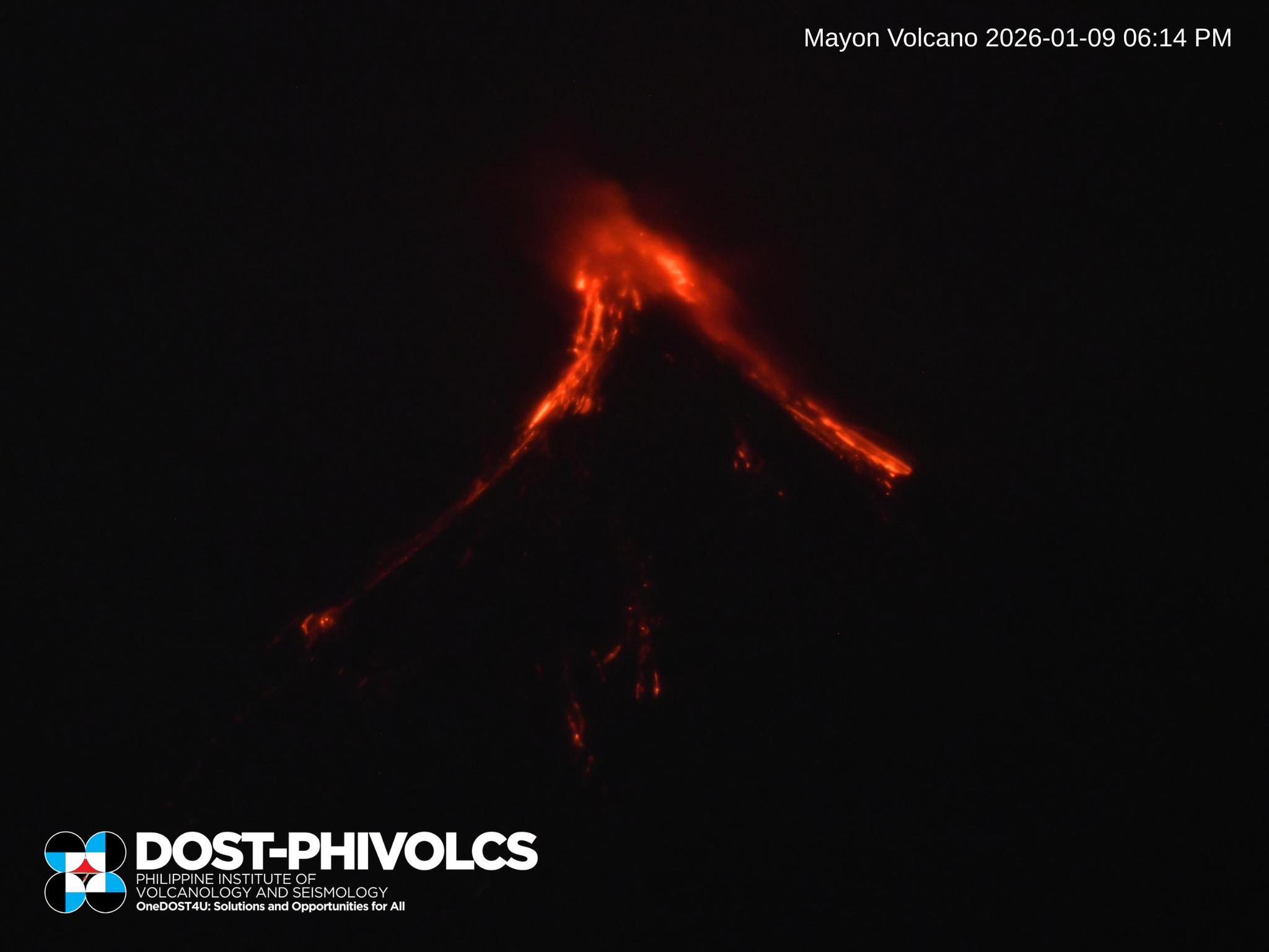 Phivolcs records 256 rockfalls, 41 ‘uson’ events at Mayon
