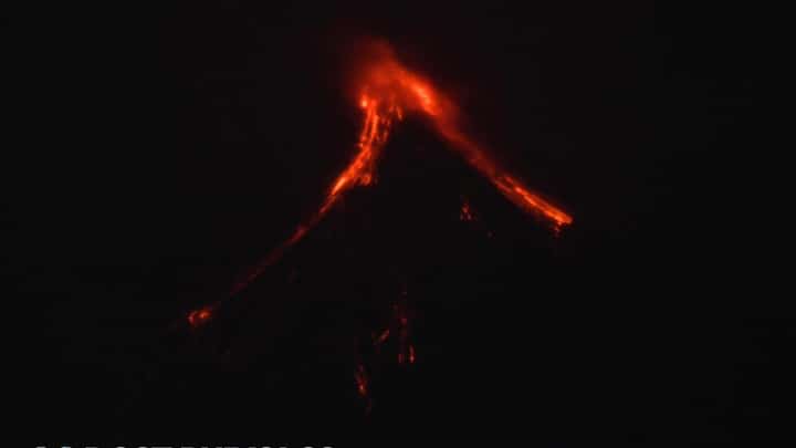 Photo of Mayon Volcano as of 9 January (Photo courtesy of Phivolcs)