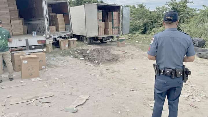 SOME P100.57 million worth of illegal cigarettes were confiscated during an operation at a compound in Barangay Santa Isabel, Dinalupihan, Bataan, on 9 January.