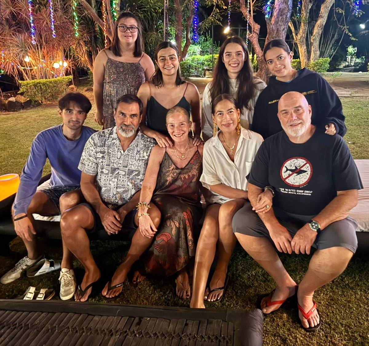 (FRONT row) Javi Davila, Jaime Davila, Cristina Davila, Techie and Phillip Hagedorn (back row) Isabel Davila, Ines Davila, Emilia and Clara Hagedorn.