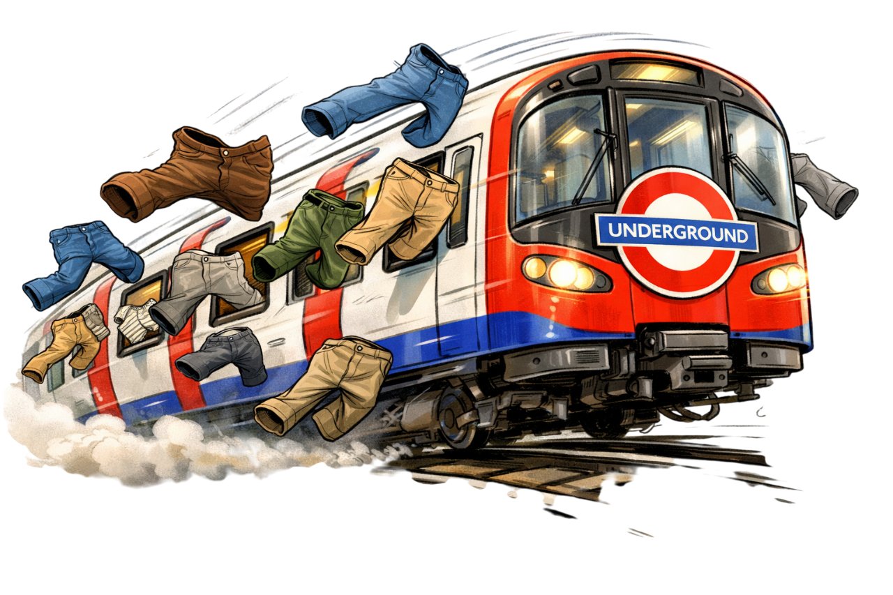 Londoners let their trousers down on Tube