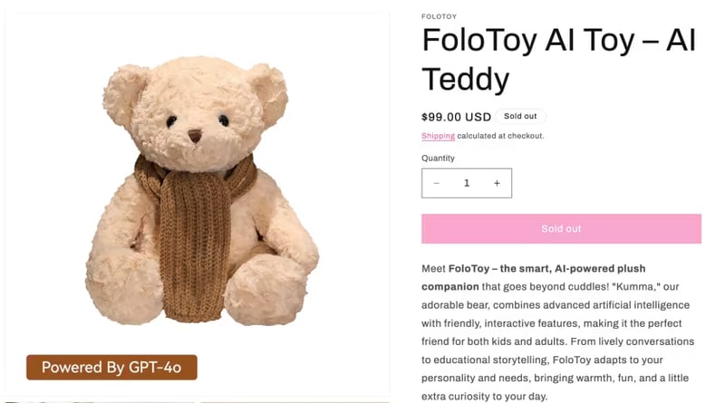 AI-powered toys raise safety, privacy concerns