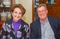 US Ambassador MaryKay and Aubrey Carlson.