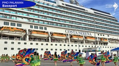 MV Costa Serena docks in Puerto Princesa