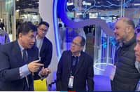 PEZA Director General Tereso Panga (center) talks to an investor during his US mission recently.