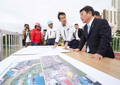Japan foreign minister visits ODA project site