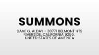Summons - Dave G. Alday