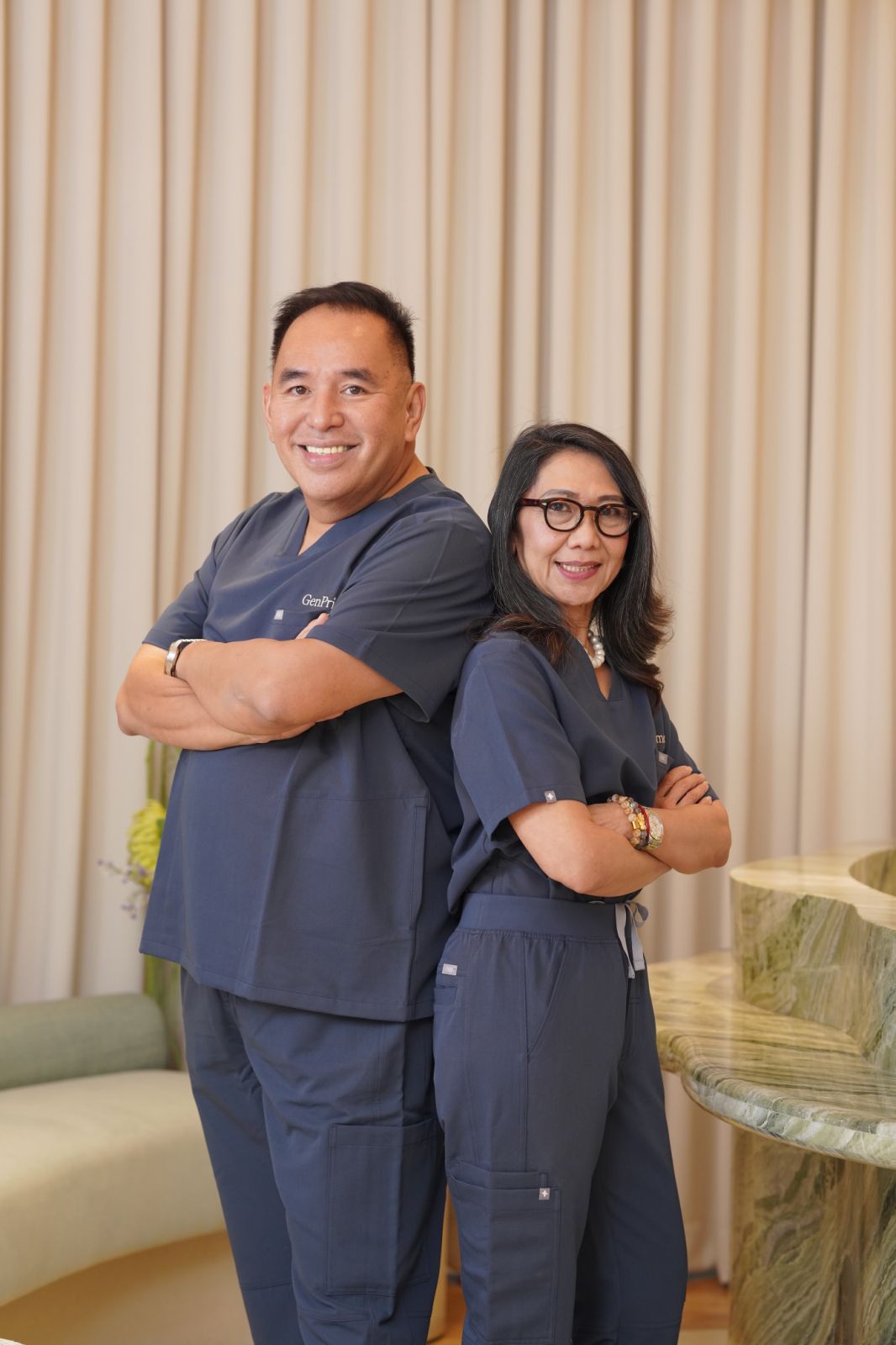 DR. Anthony Marc Ancheta, GenPrime Manila Medical Director, and Dr. Marinella Abat, reproductive endocrinology expert.