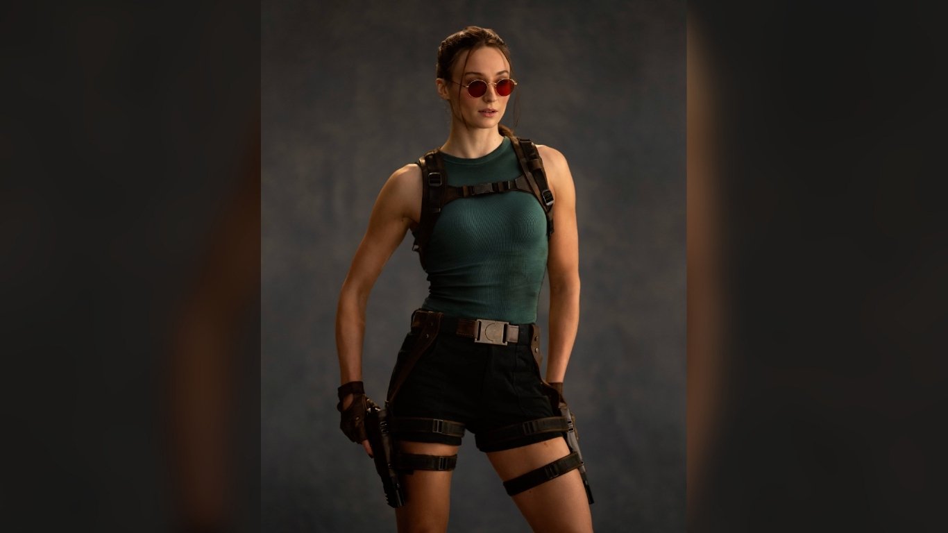 Sophie Turner unveiled as fierce new Lara Croft