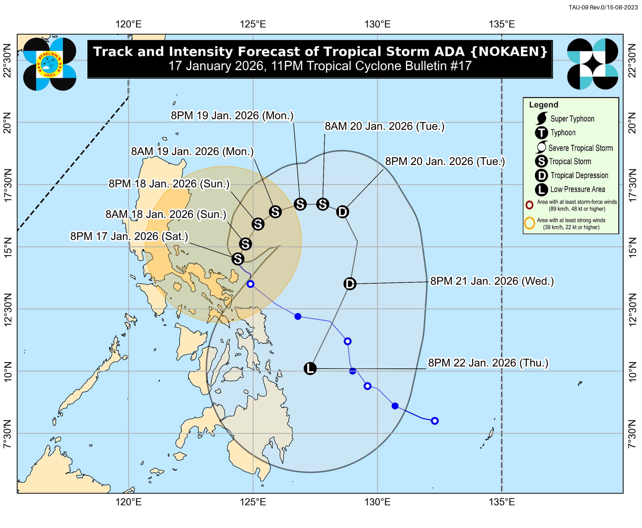 'Ada' holds strength east Luzon, wind signals raised