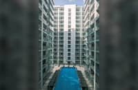 The pool welcomes guests seeking a balance between activity and relaxation.