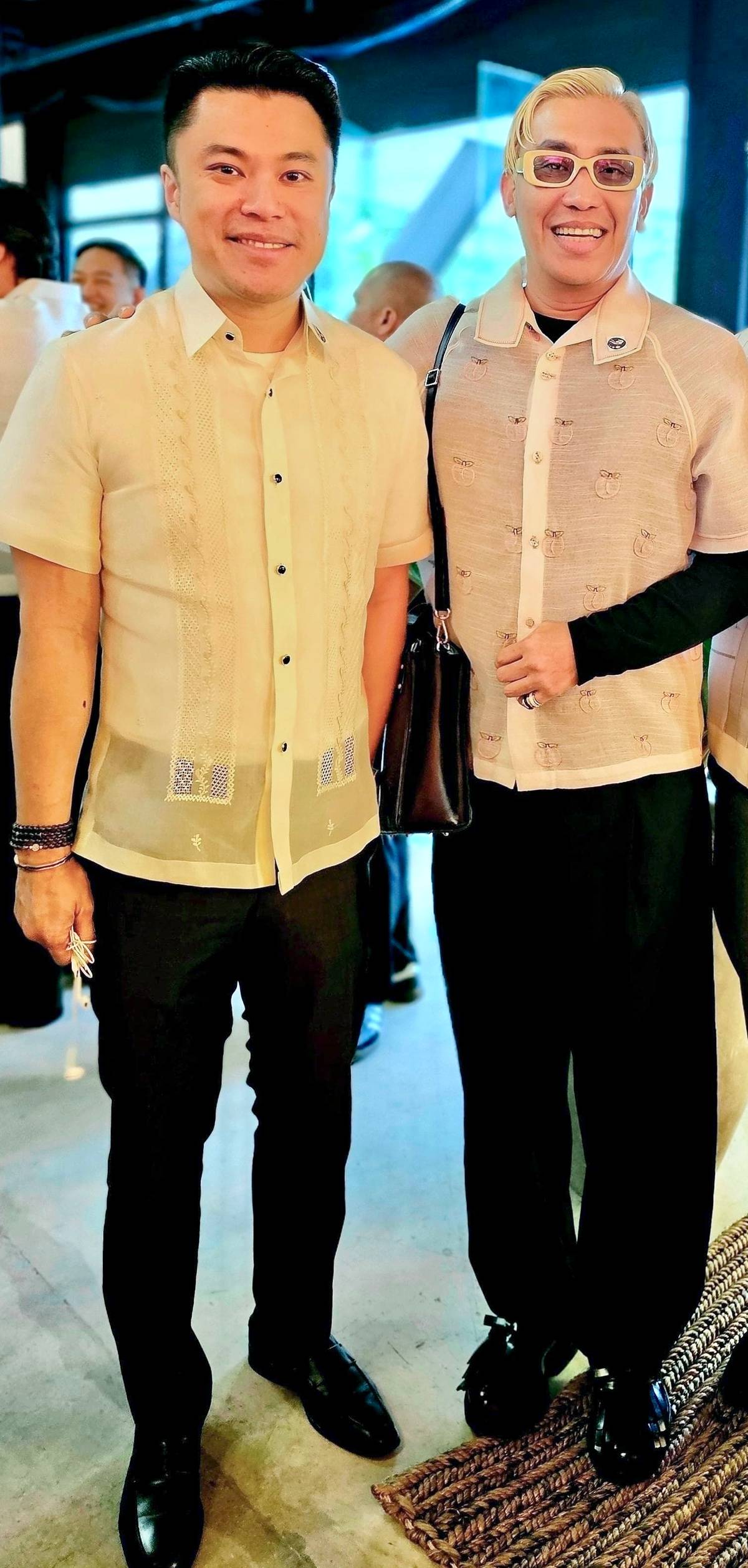 MEGAWORLD'S Kevin Tan and talent manager and branding consultant Jojie Dingcong.