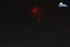 Glowing Mayon Volcano