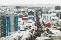 PEOPLE take part in a demonstration that gathered almost a third of the city's population to protest against the US president’s plans to take Greenland, in Nuuk on 17 January 2026.
