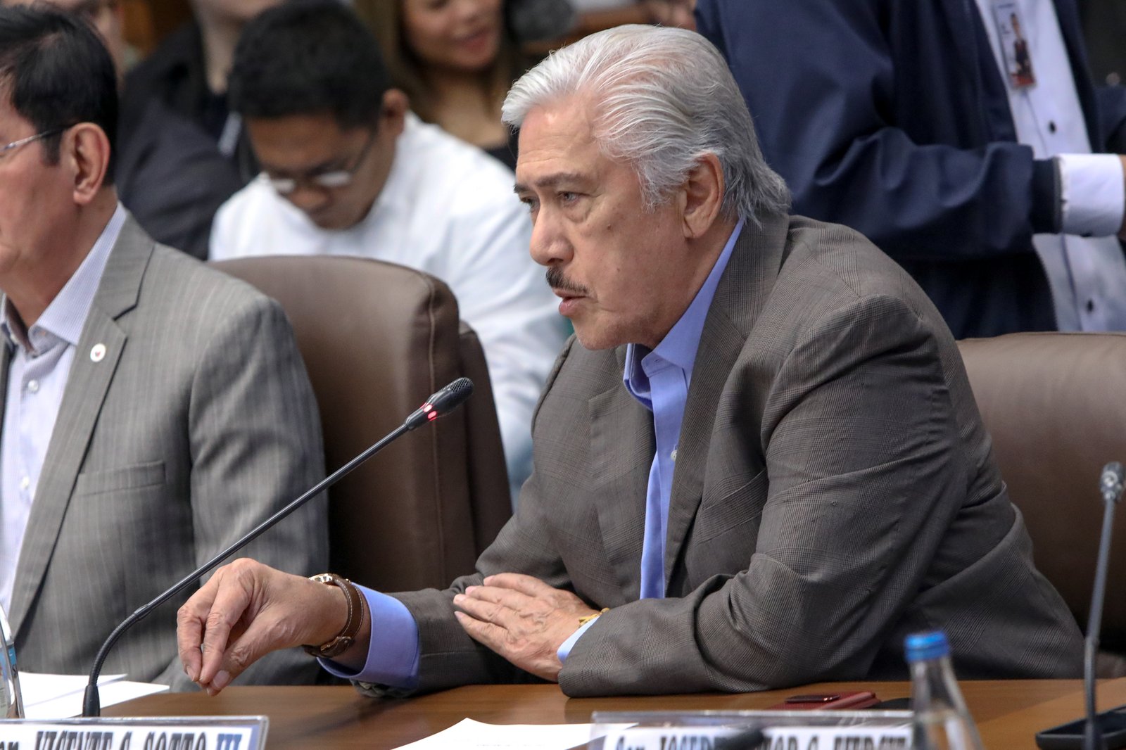 The Senate Blue Ribbon Committee, headed by Senate President pro tempore Panfilo Lacson, resumes its probe into alleged anomalies in flood control projects on Monday, 19 January 2025, in Pasay City.

The hearing includes discussions titled “Flooded Gates of Corruption,” “Flooded Gates of Hell,” and “The Philippines Under Water.” Five new witnesses appeared in the first Blue Ribbon Committee hearing of the year, including three masked individuals. | Aram Lascano