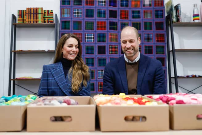 The Prince and Princess stopped by Radical Weavers, a handweaving studio and charity in Stirling.
