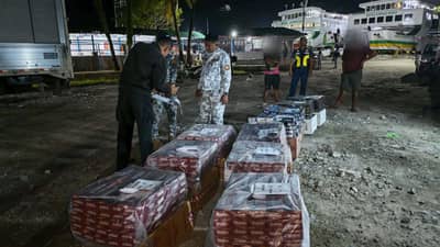 P1-M worth of smuggled cigarettes seized at Allen port
