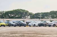 BYD’s electric and hybrid lineup shown at a local event as the brand caps 2025 with record sales in the Philippines.