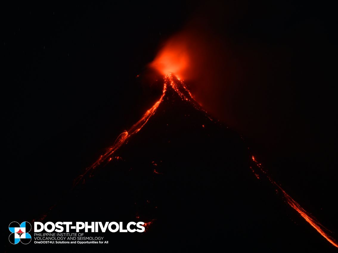 Mayon lava flows extend up to 3.2 km
