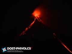 Mayon lava flows extend up to 3.2 km