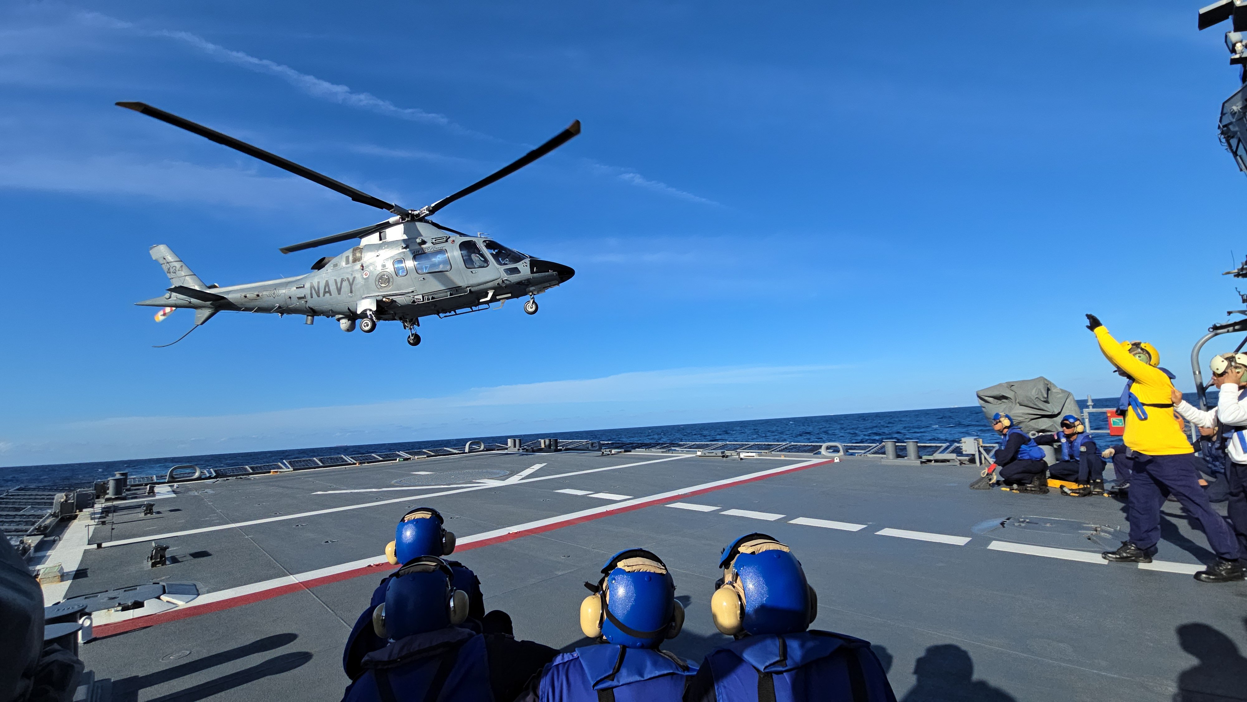 Navy’s AW109 first military aircraft to land on a PCG vessel