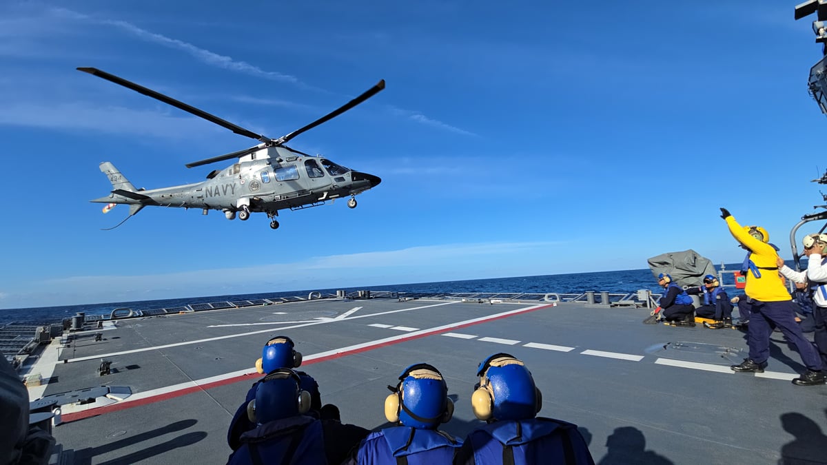 Navy’s AW109 first military aircraft to land on a PCG vessel