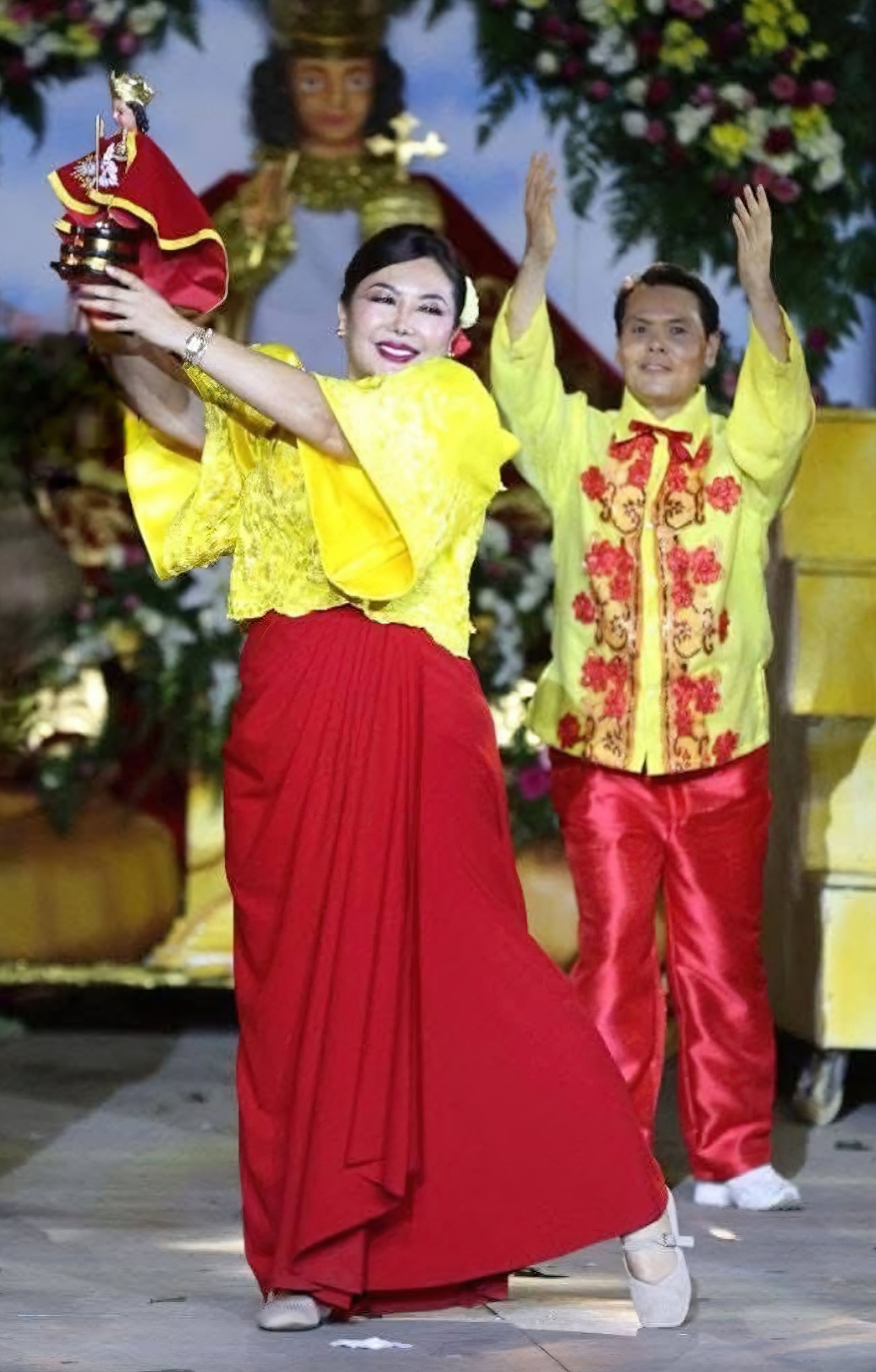 CEBU Governor Pam Baricuatro and provincial administrator Ace Durano dance the Sinulog.