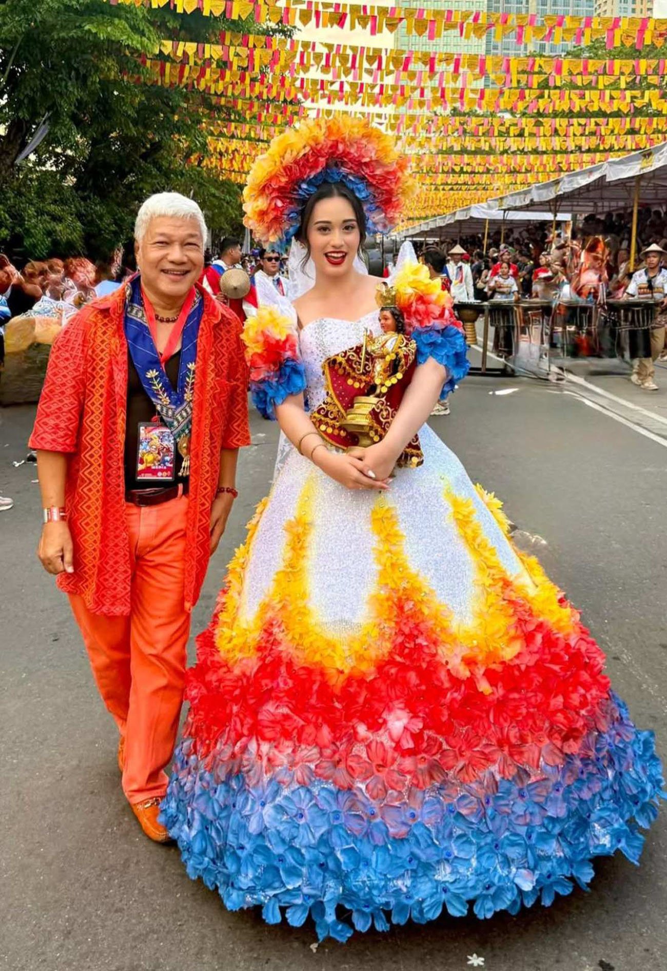 JAMES Jao with Toledo Sinulog Queen Angela Casia Sheehan.