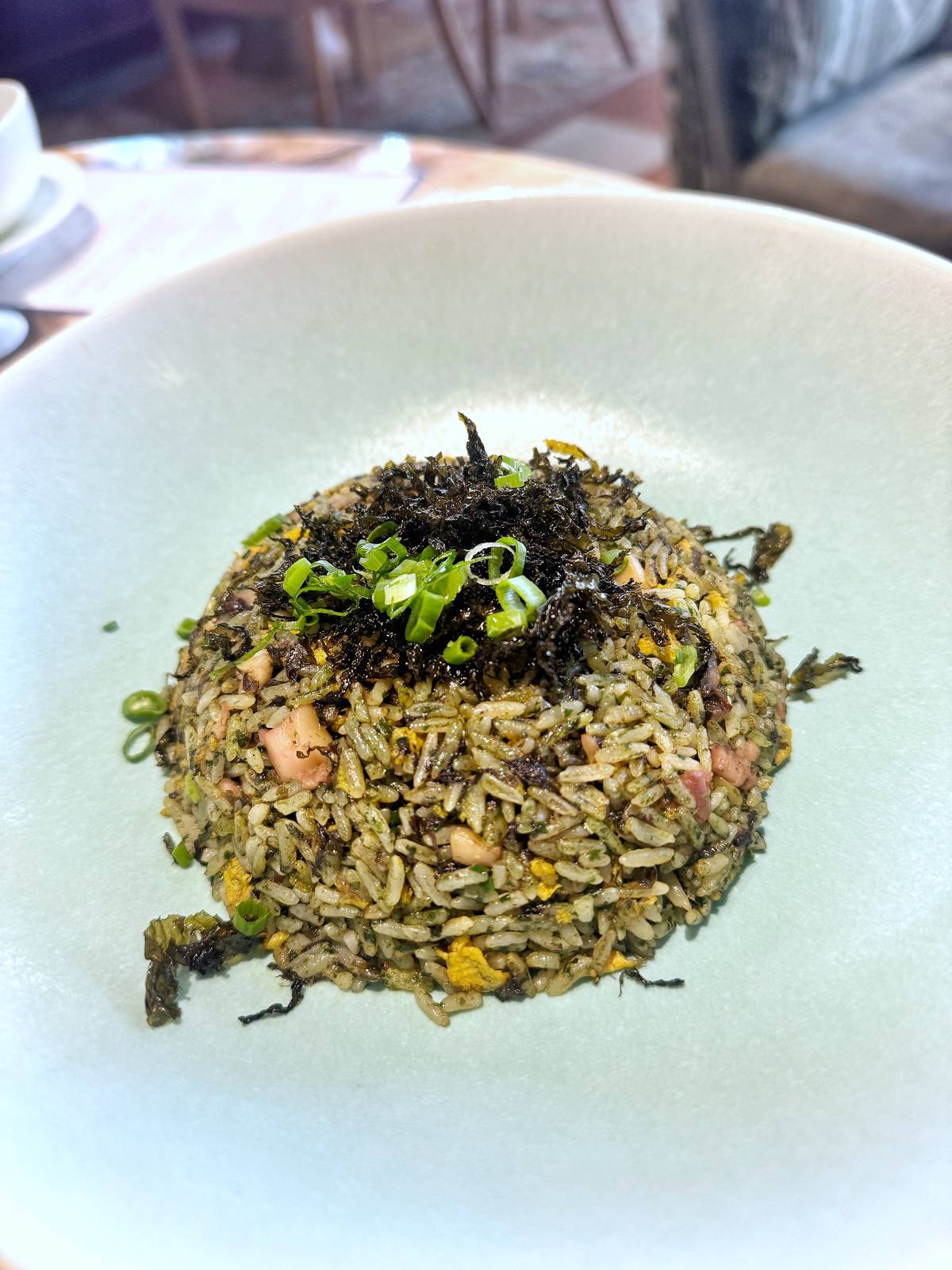 XIAPU seaweed and dried mushroom fried rice.