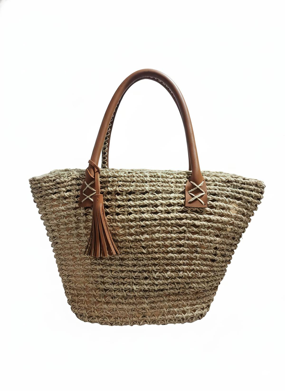 BEATRIZ'S Summer 2026 collection Amara Abaca Bag is made from handwoven abaca with leather top handles and stitched detailing. It features natural abaca weave that keeps the bag lightweight, while the leather accents add structure and durability. Finished with a leather tassel, Amara is mindfully designed with practicality and craftsmanship for daily errands to weekends getaway.