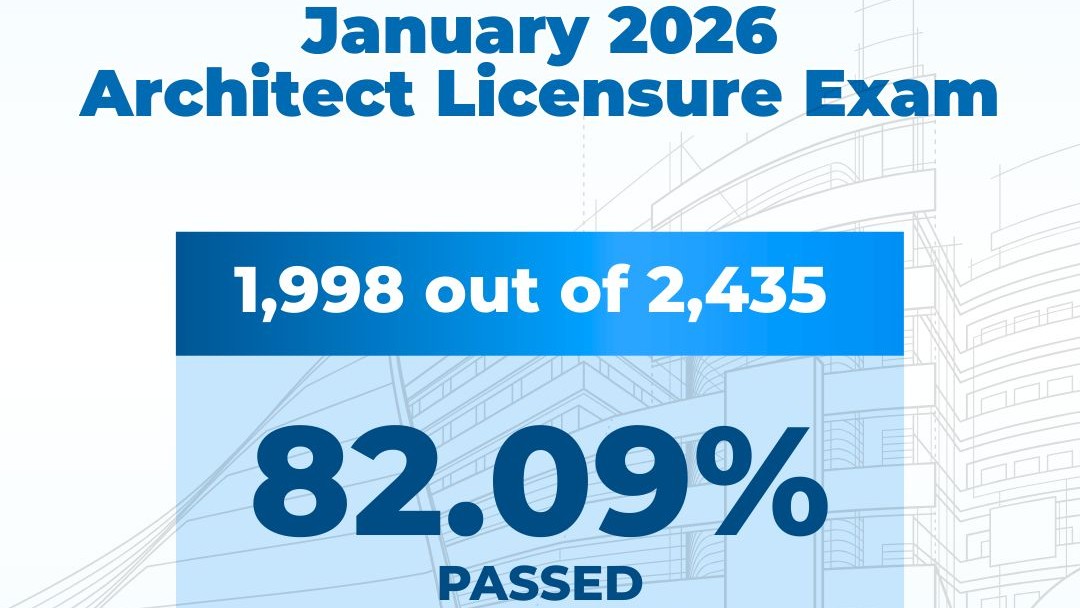 PRC releases results for Architect Licensure Exam
