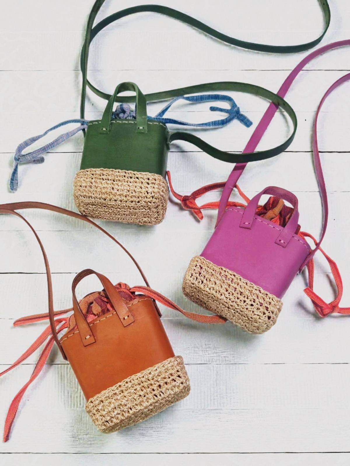 MICRO Josefa Shoulder Bag by The Leather Studio Manila. A small take on the brand’s iconic Josefa Hand Bag from their maiden collection originally launched in a single color that expanded into a variety of shades. Thoughtfully made from crochet abaca, Kantarines fabric and vegetable-tanned leather. This piece is hand-stitched by skilled women leather artisans. Dimensions: L3.25 x W2 x H3.5 inches.