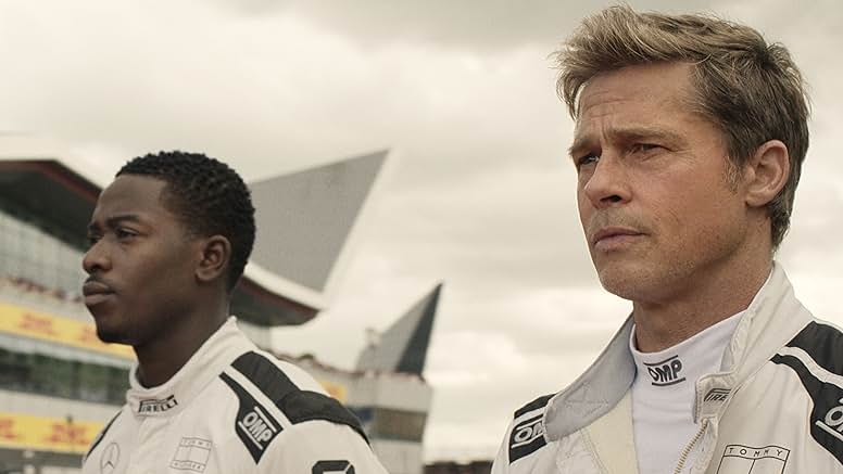 Brad Pitt and Damson Idris in 'F1: The Movie' (2025)
