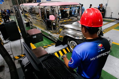 LTFRB conducts roadworthiness inspection of jeepneys in Manila