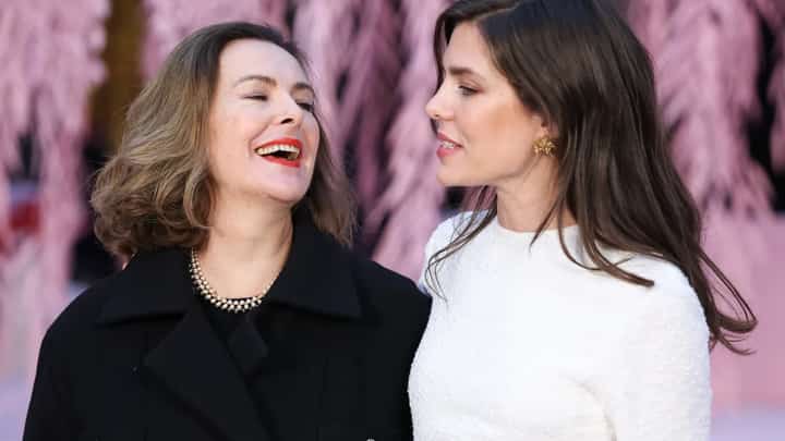 MONACO royal Charlotte Casiraghi right), granddaughter of Grace Kelly, reunites with her former mother-in-law Carole Bouquet (left) at the Chanel Haute Couture Show in Paris on 27 January 2026.