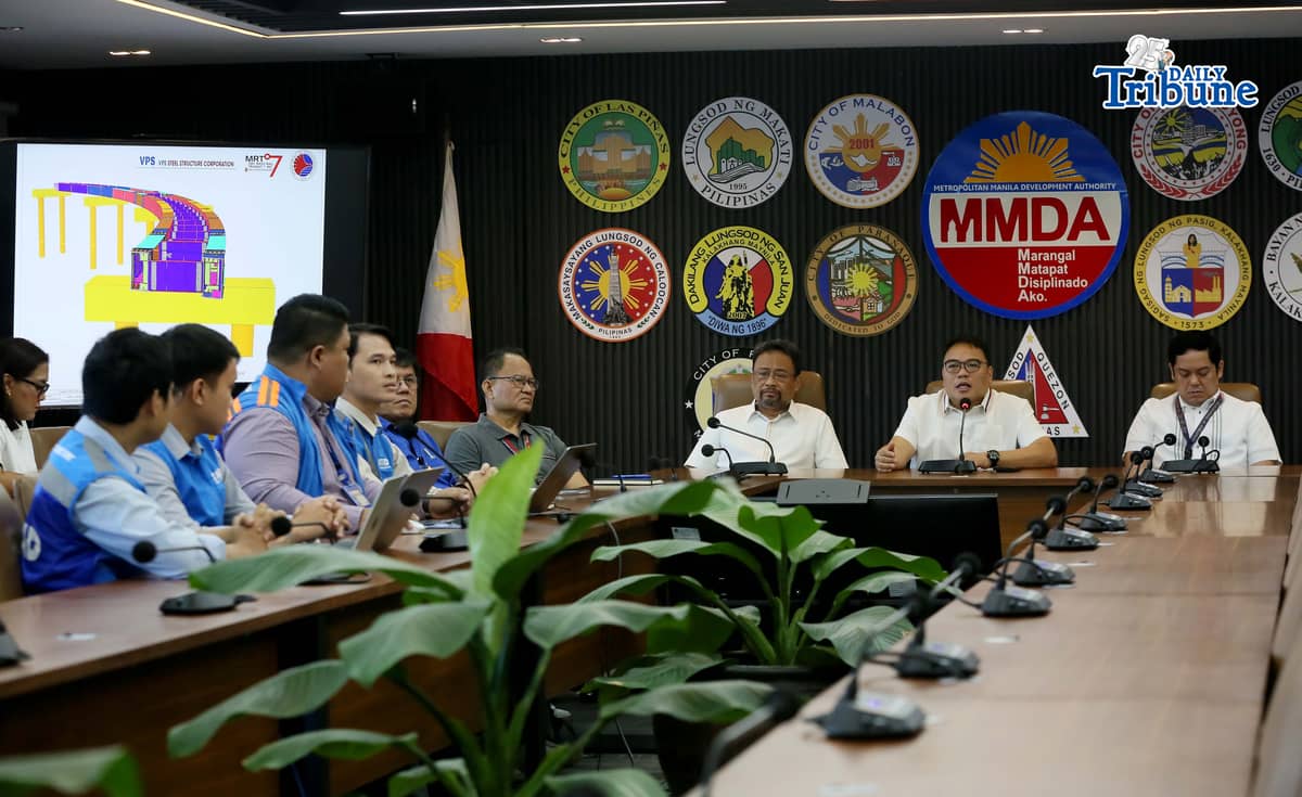 (January 30 2026) MMDA Chairman Atty. Don Artes hold a press conference along with DOTr, and MRT officials , regarding the installation of MRT-7 Turnback Steel Box Girder along North EDSA to West Avenue which will start on February to April 2026, held at MMDA head office, Pasig City, on Friday January 30 2026. Photo/Analy Labor