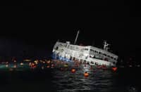 (FILE) ANG paghahanap at rescue sa sunog at lumubog na MV Trisha Kerstin 3.
