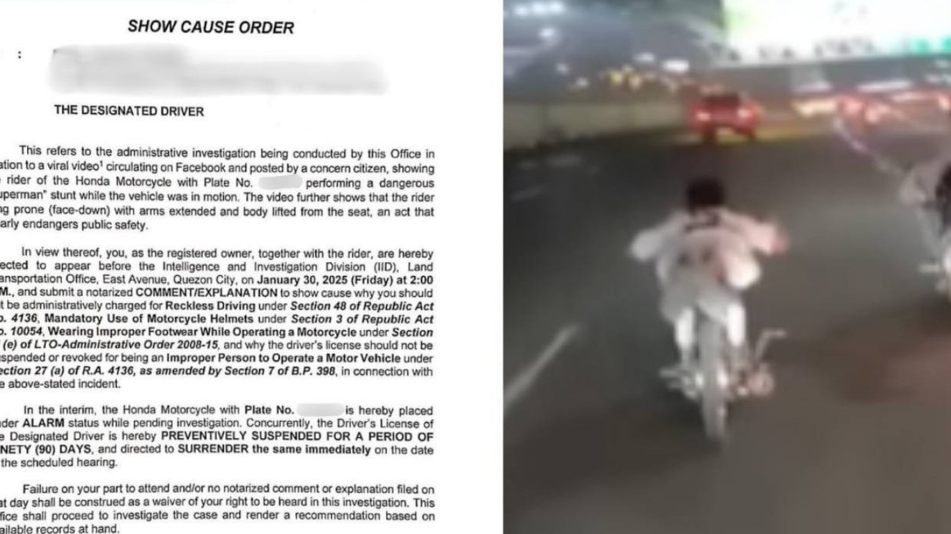 LTO issues show-cause orders vs erring motorists