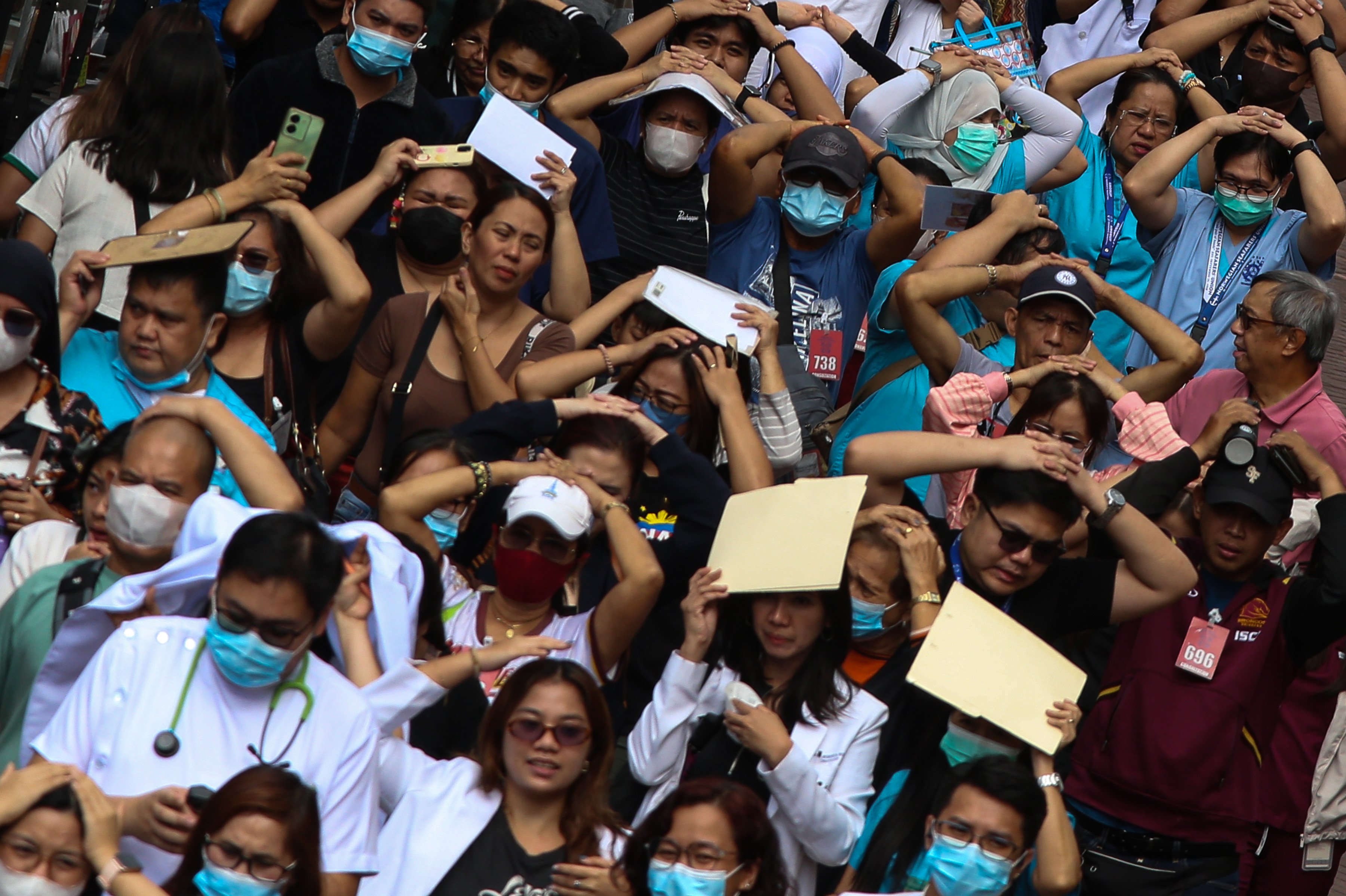 Intramuros-wide earthquake drill