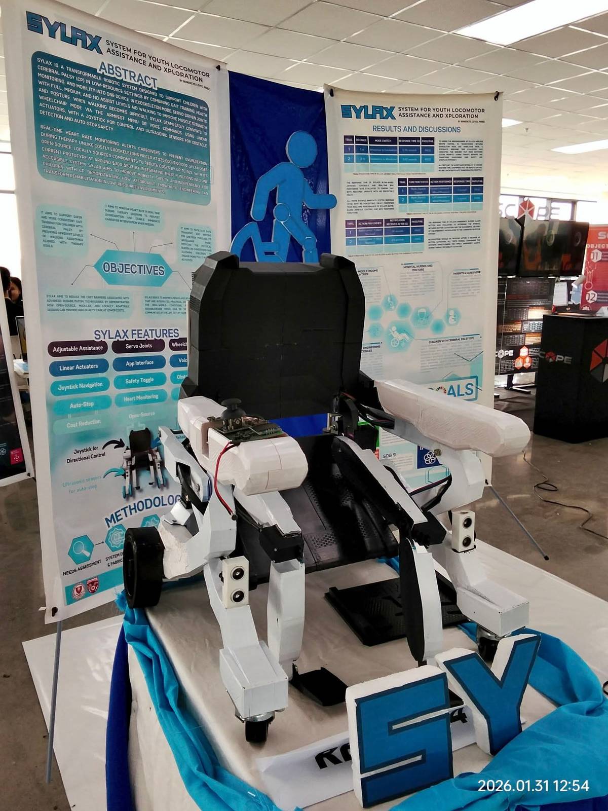The Sylax robot was designed to help children with cerebral palsy.