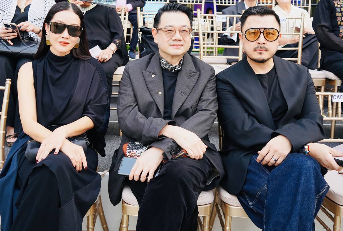 VOGUE Thailand fashion editor Jongkol T. Polarit, Vogue Thailand editor in chief Kullawit Laosukri and chairman of Bangkok Fashion Society Polpat Asavaprapha.
