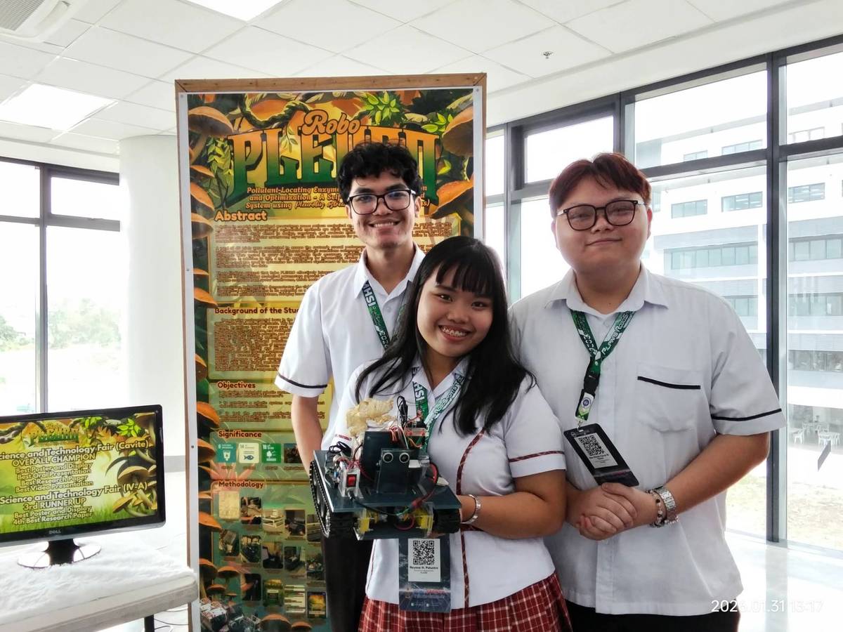 Cavite Science Integrated School presents their award-winning agriculture robot Robo Pleuro.