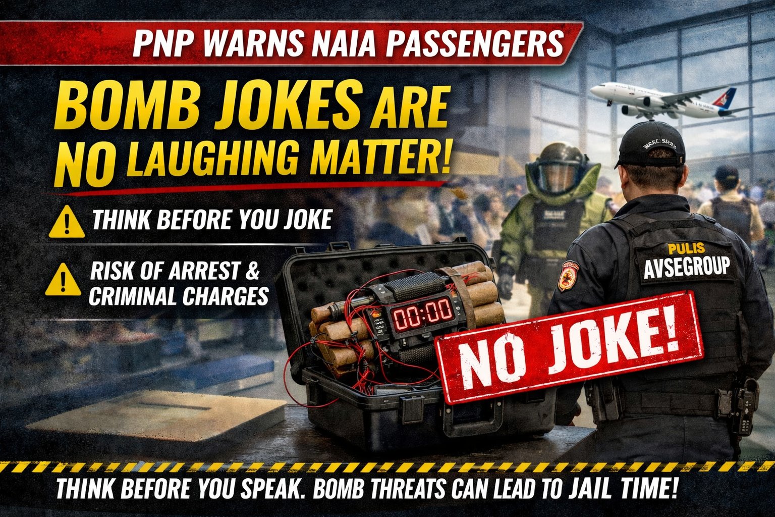Think before you joke: PNP cautions travelers over bomb remarks