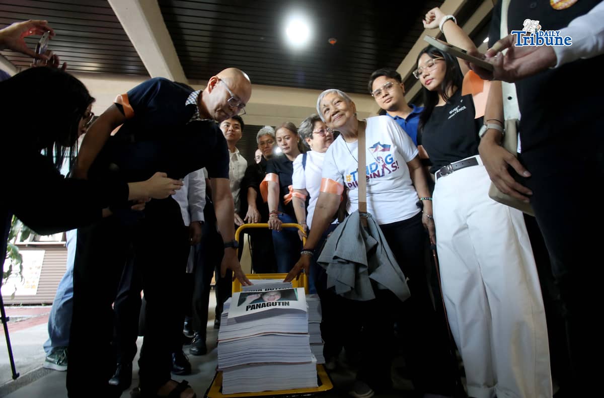 (February 02 2026) Tindig Pilipinas and Coalition of civil society leaders filed an impeachment complaint against Vice President Sara Duterte before the Office of the House Secretary General on Monday February 2 2026. File complaint, It cites alleged misuse of confidential funds and Duterte’s purported tolerance of extrajudicial killings. Photo/Analy Labor