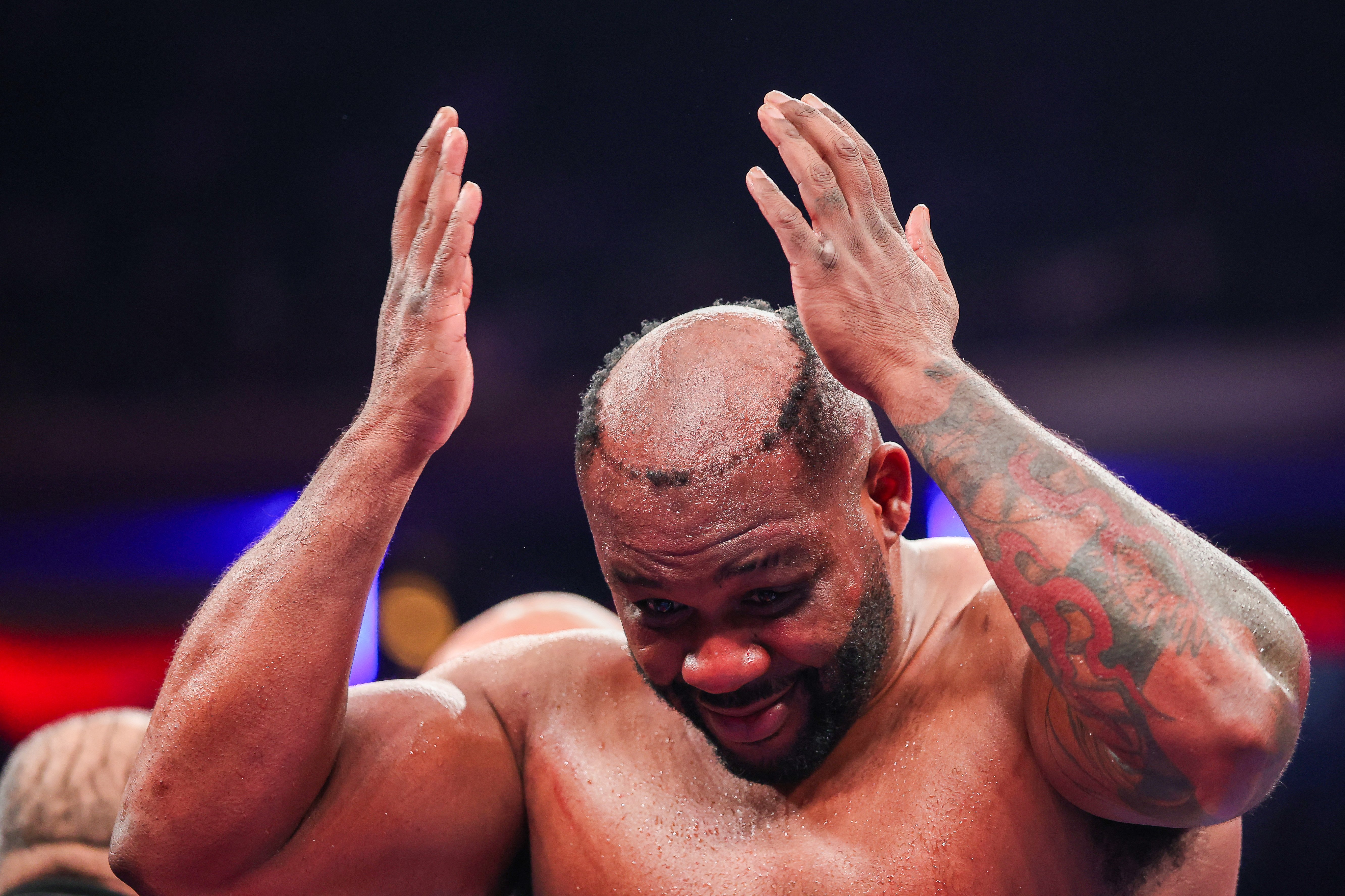 Jarrell Miller prevails after ring mishap