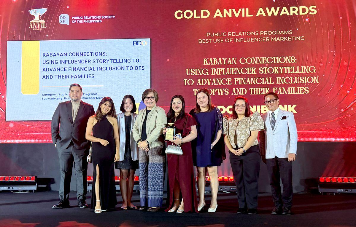 BDO wins Gold Anvil for ‘Kabayan Connections’ campaign