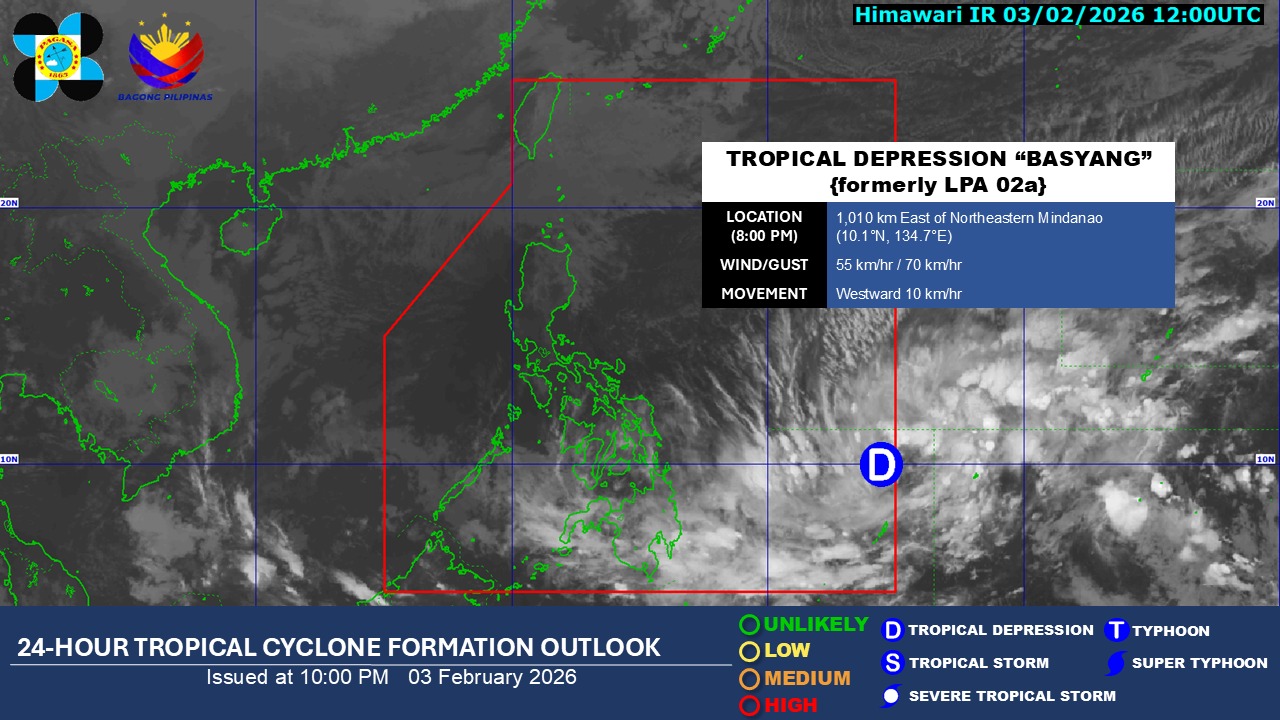 LIST: Class suspensions on 4 February due to Tropical Depression Basyang