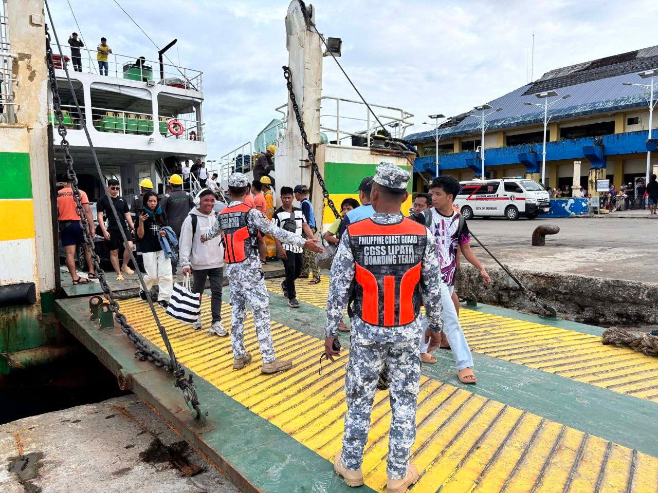 3 crew hurt as passenger vessel catches fire off Surigao