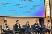 At the Money 20/20 Philippines Summit, Angelo Madrid (2nd from right), President of Maya Bank, highlighted the role of national infrastructure and enabling policies in supporting digital banking to expedite access to financing for micro, small and medium enterprises (MSMEs) in the Philippines.
