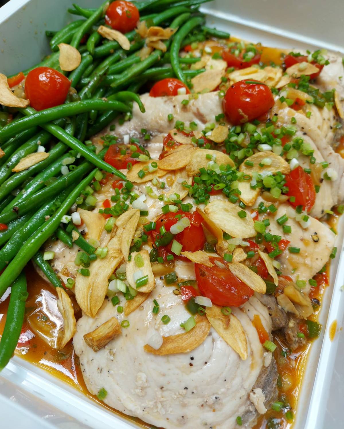 SWORDFISH Steaks with Garlic Tomato.